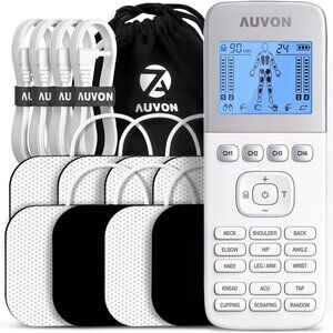 New AUVON 4 Outputs 24 Modes TENS & EMS Muscle Stimulator